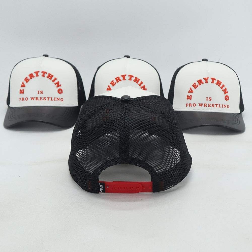 "Everything is Pro Wrestling" - Leather Trucker Hat | WrestleHats by The Signature Move x Pardon My Fresh